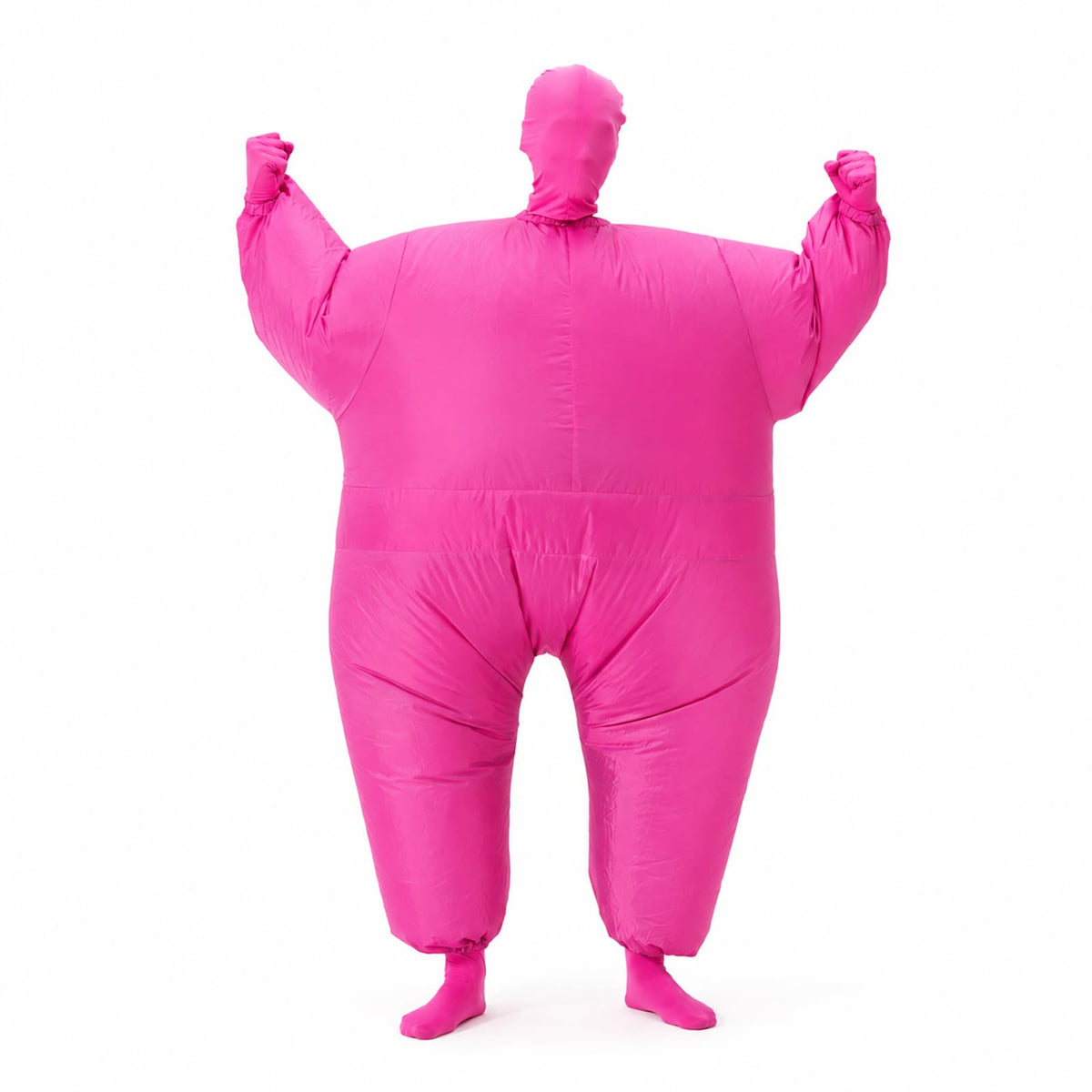 Inflatable Masquerade Costume for Adults Funny Pink Blow Up Suit