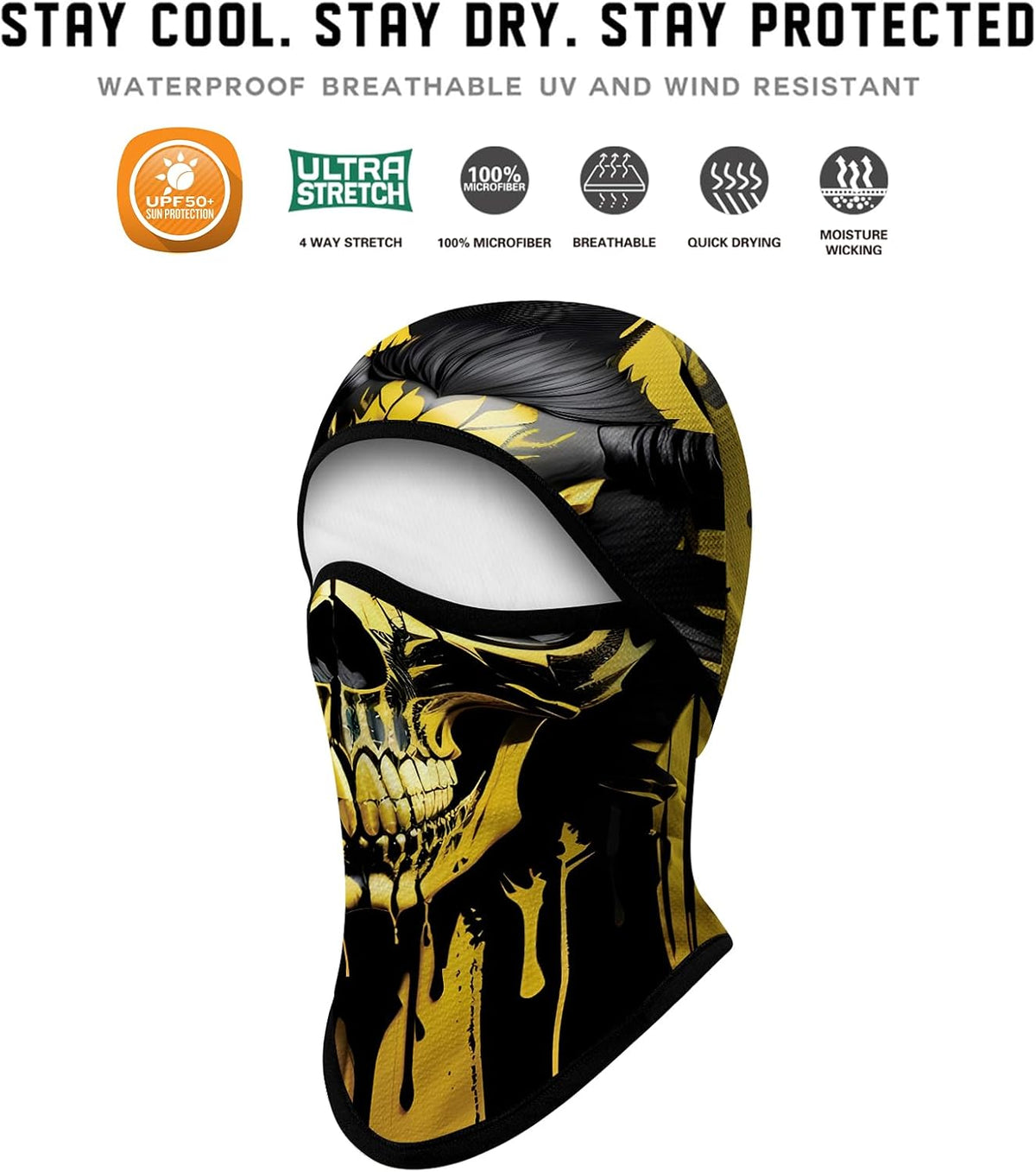 Obacle Balaclava Face Mask Men Women for Sun Protection Motorcycle Fishing Raves