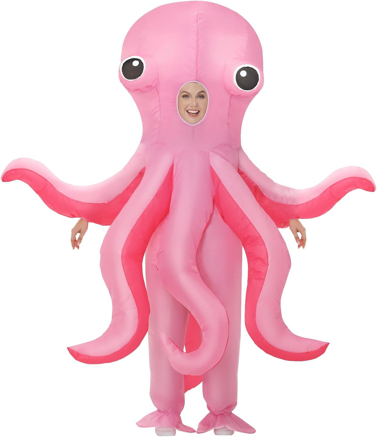 Poptrend Inflatable Costume for Adult Inflatable Octopus Costume Halloween Blow Up Costumes for Men Women Cosplay Party