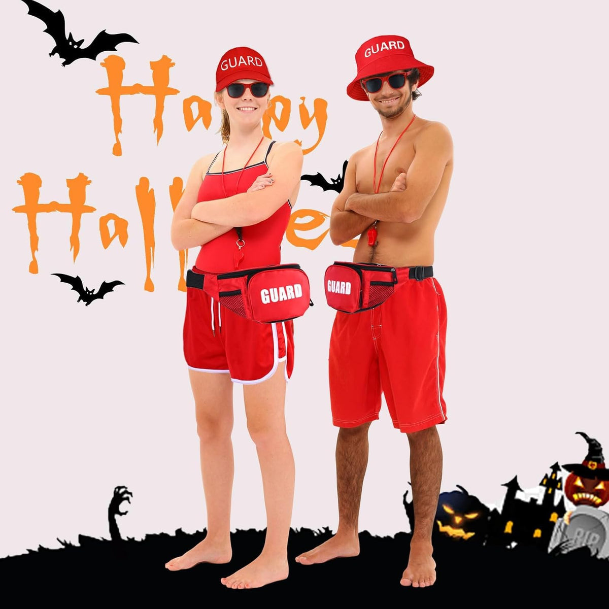 5 Pcs Guard Costume Set Include Guard Hat Sunglasses Fanny Pack Whistle with Lanyard for Men Women Party Dress Up