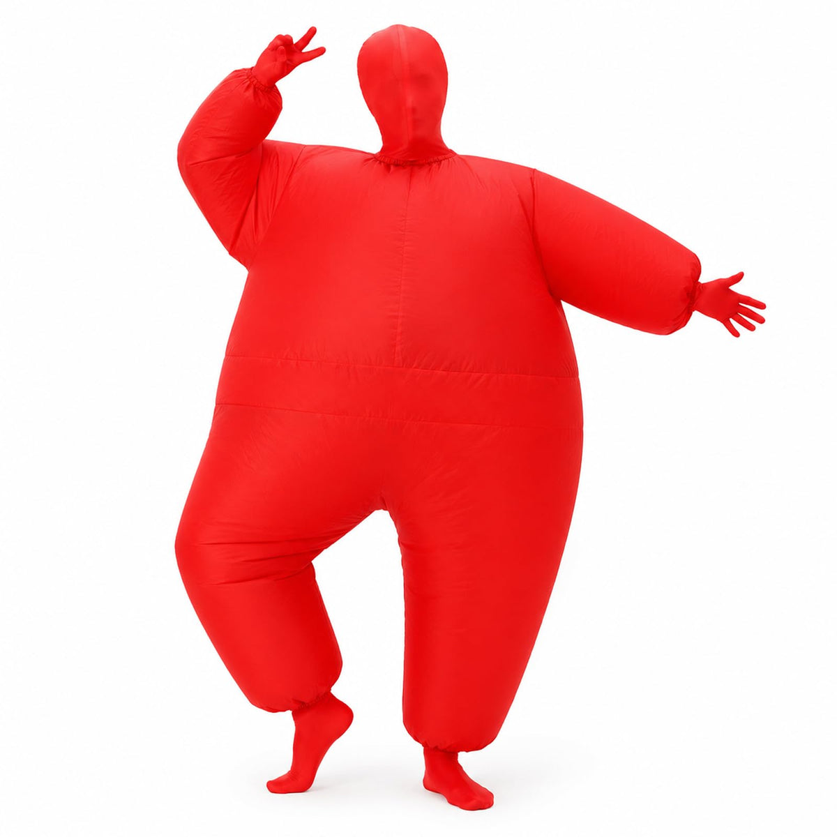 Inflatable Masquerade Costume for Adults Funny Pink Blow Up Suit