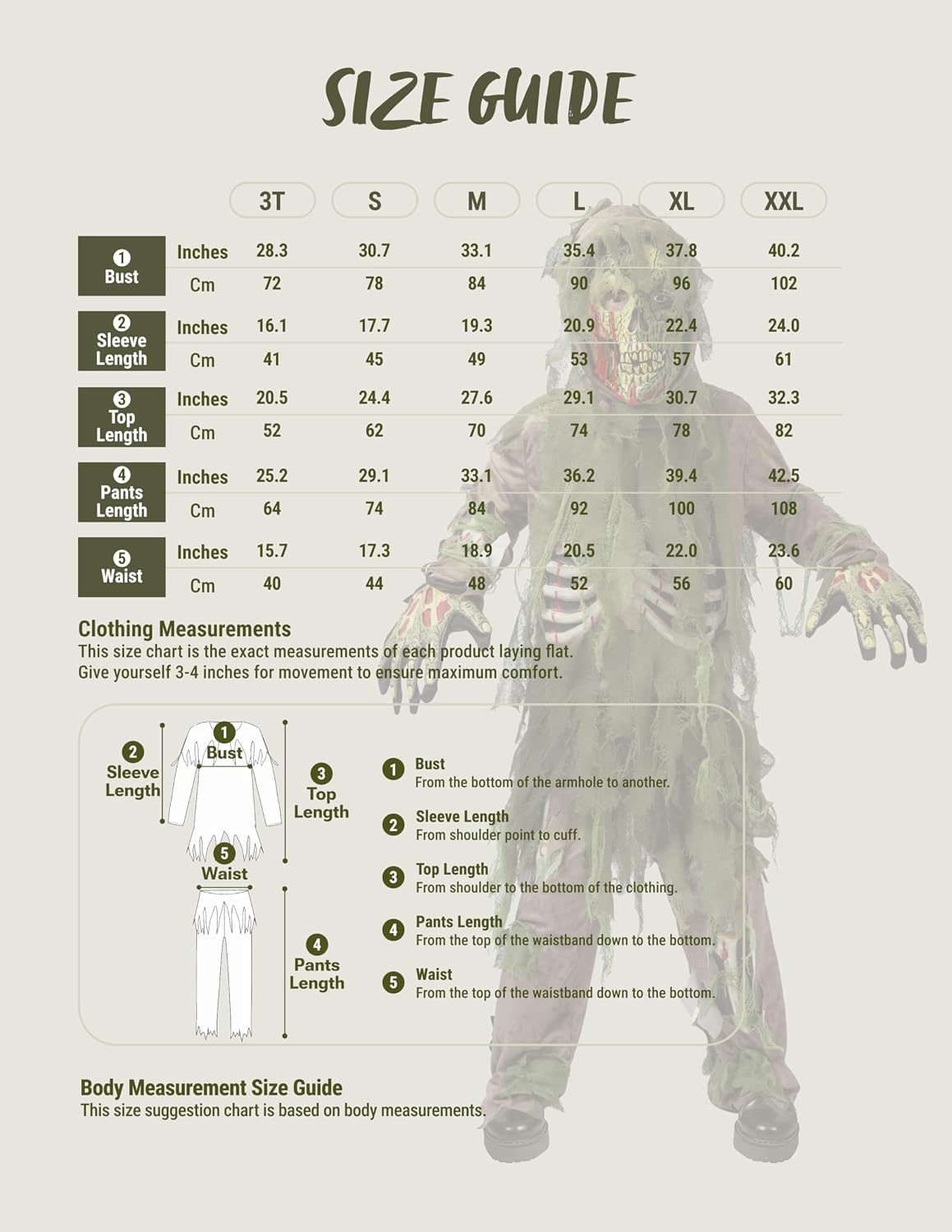 Spooktacular Creations Swamp Deluxe Skeleton Living Dead Zombie Costume for Halloween Kids Monster Role-Playing