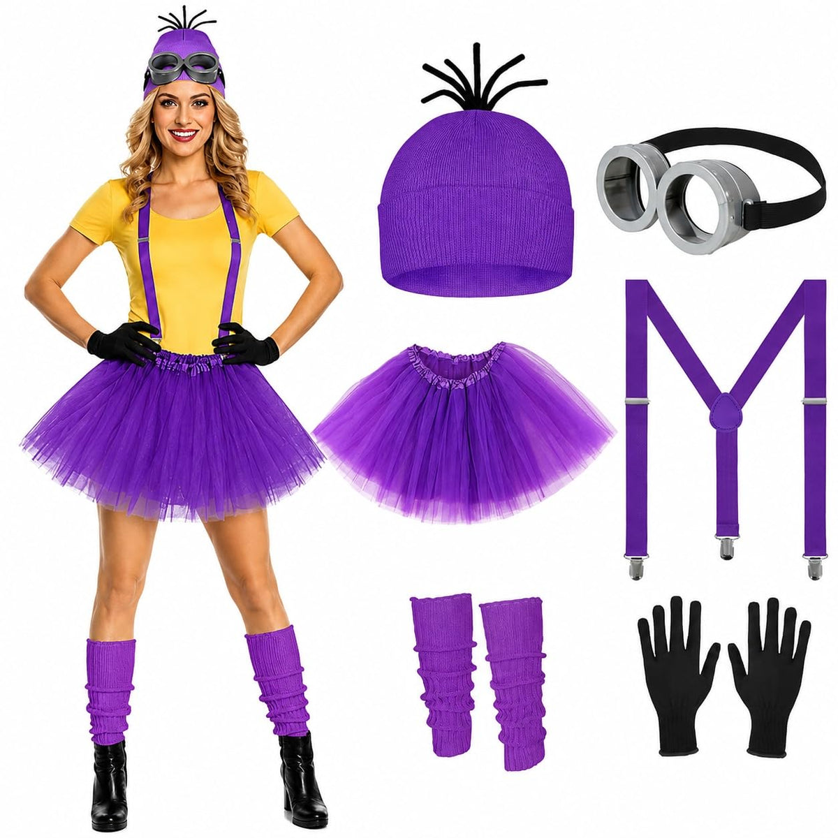 6 Pcs Women's Halloween Costume Accessories Set for Women