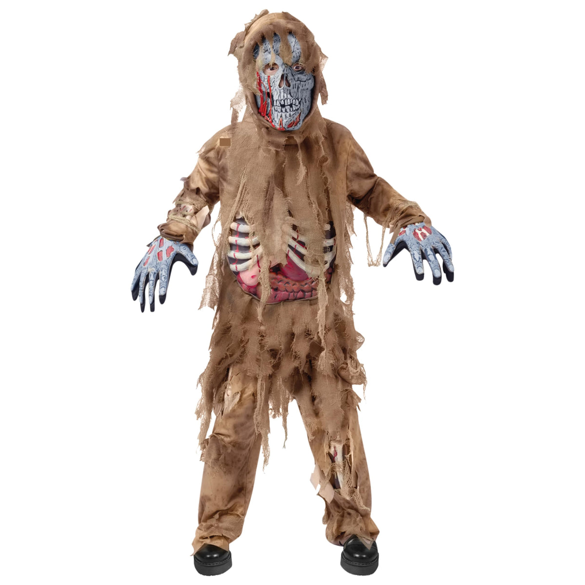 Spooktacular Creations Swamp Deluxe Skeleton Living Dead Zombie Costume for Halloween Kids Monster Role-Playing