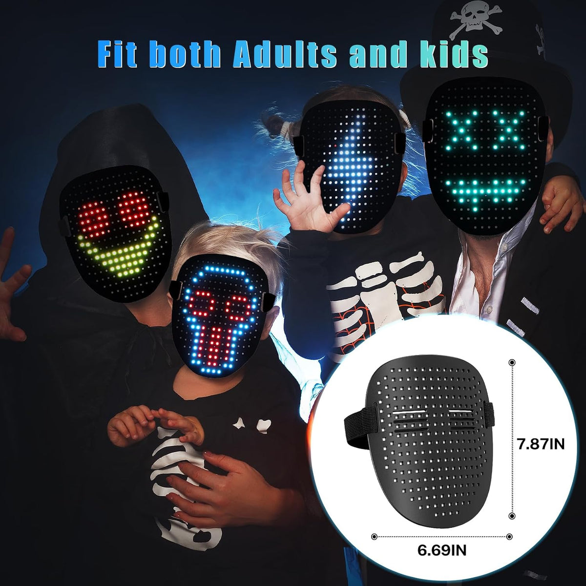 Mr.Pang LED Light Up Mask with Gesture Sensing, Kids Toys Gifts for Boys