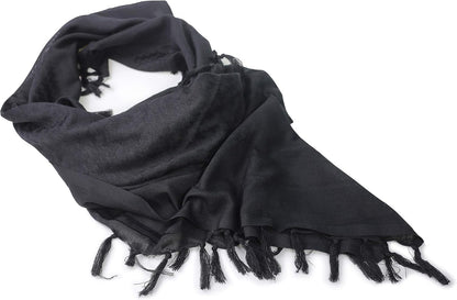 Luxns Military Shemagh Tactical Desert Scarf / 100% Cotton Keffiyeh Scarf Wrap for Men And Women