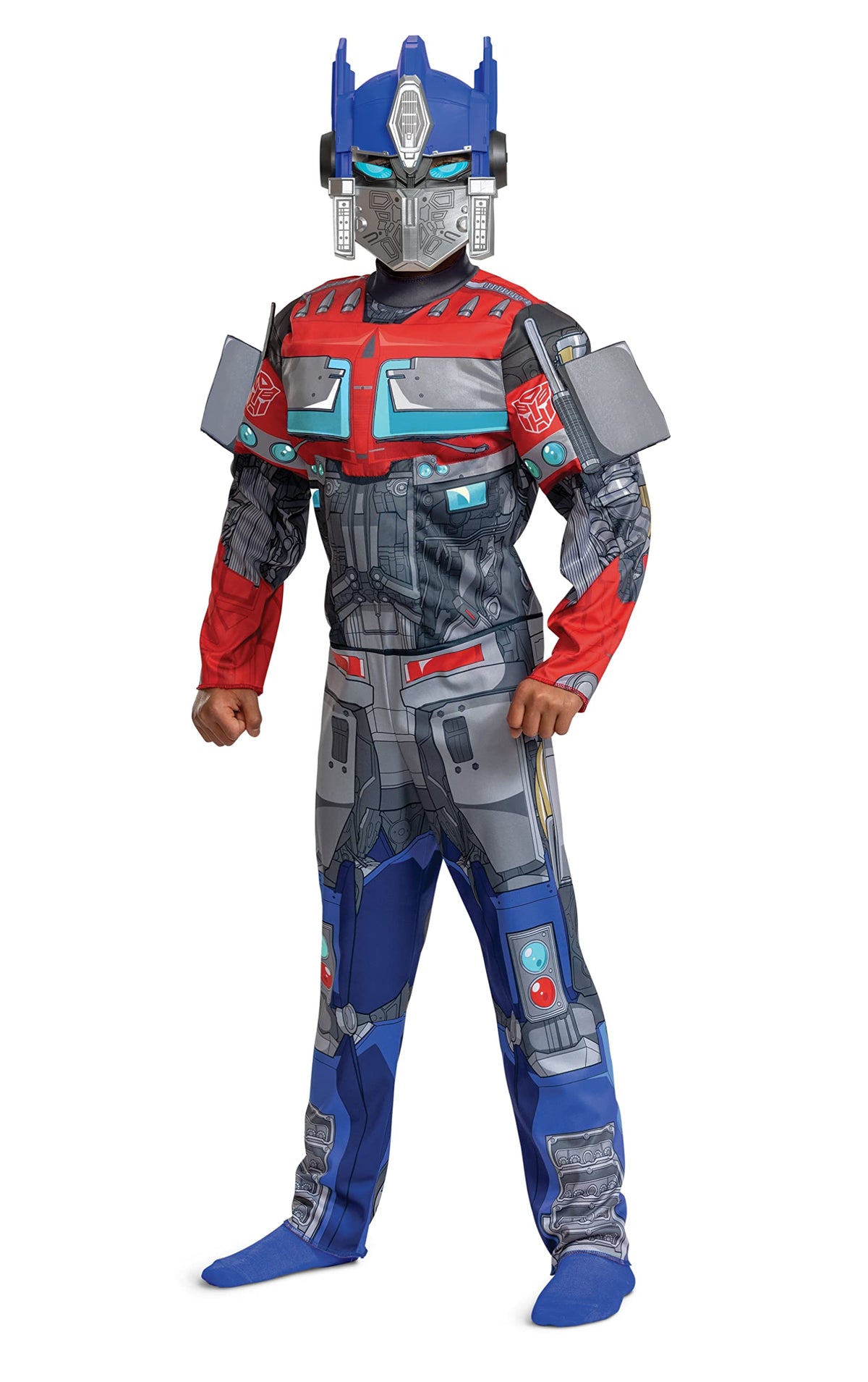 Disguise Optimus Prime Muscle Costume, Official Transformers Rise of the Beasts Costume and Mask, Small (4-6)