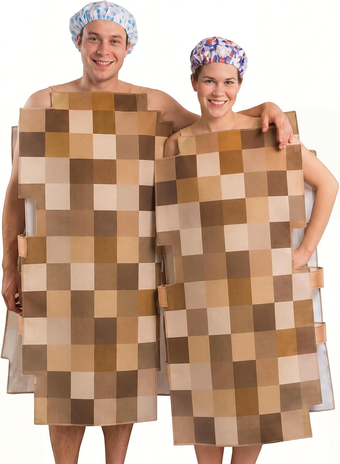 Hercicy 2 Pcs Funny Halloween Adult Mosaic Cosplay Couple Costume