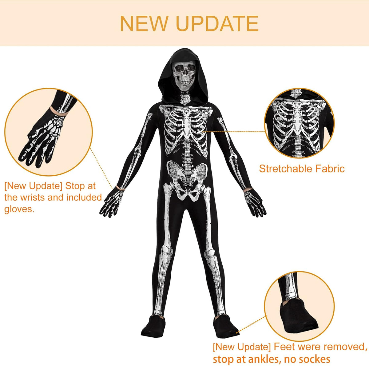 Cupohus' Unisex Jumpsuit - Scary Black and White Halloween Jumpsuit Costume