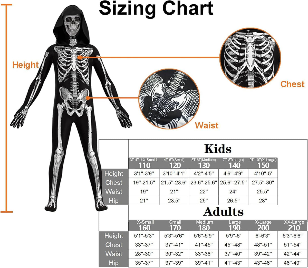 Cupohus' Unisex Jumpsuit - Scary Black and White Halloween Jumpsuit Costume