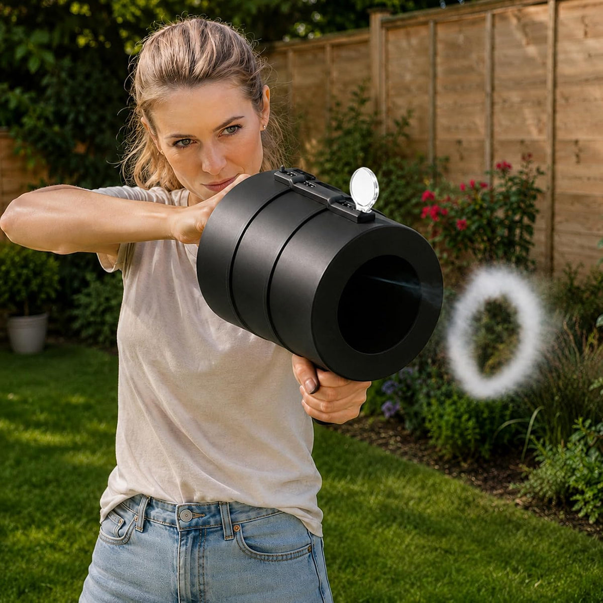 Air Cannon Blaster Toy Handheld Single Shot Air Guns | Air Vortex Cannon Prank Shooter Novelty Game Toy for Family Party, Bullseye Blaster As Seen On Tv, Holiday Birthday Gift