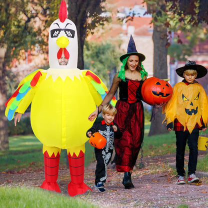 WQWOVRVO Inflatable Chicken Costume for Adult,Funny Blow up Inflatable costumes Halloween Costume Cosplay