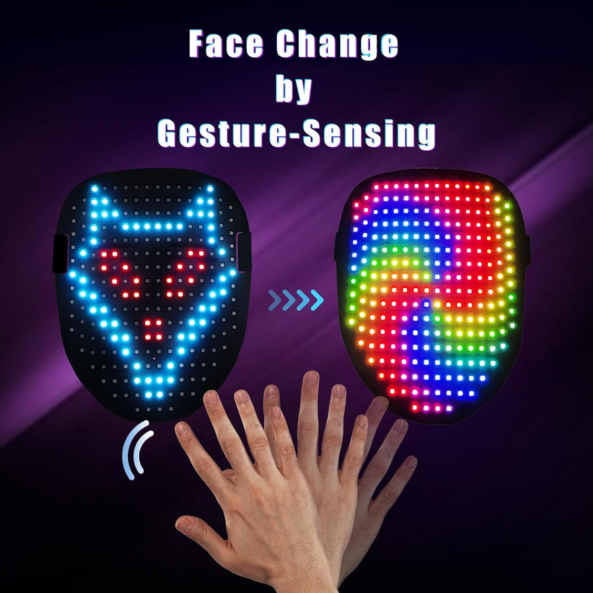 Mr.Pang LED Light Up Mask with Gesture Sensing, Kids Toys Gifts for Boys