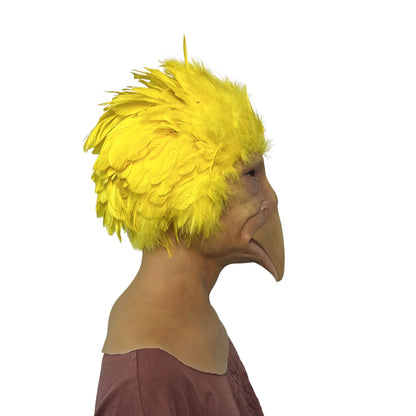 Realistic Funny Yellow Bird Mask Full Head – Realistic Animal Cosplay Mask