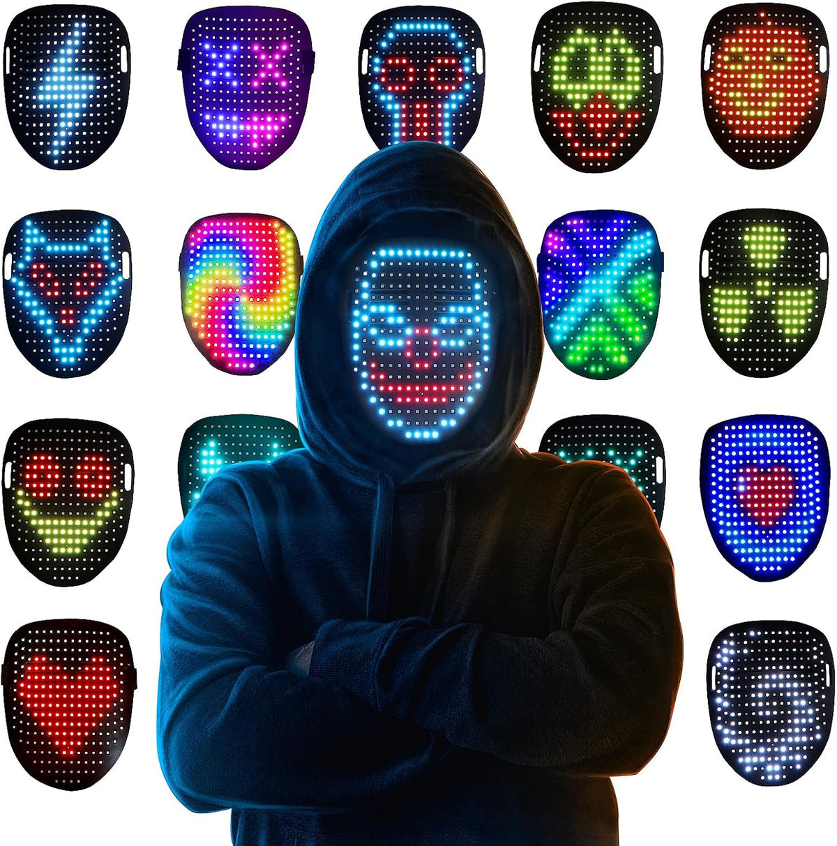 Mr.Pang LED Light Up Mask with Gesture Sensing, Kids Toys Gifts for Boys