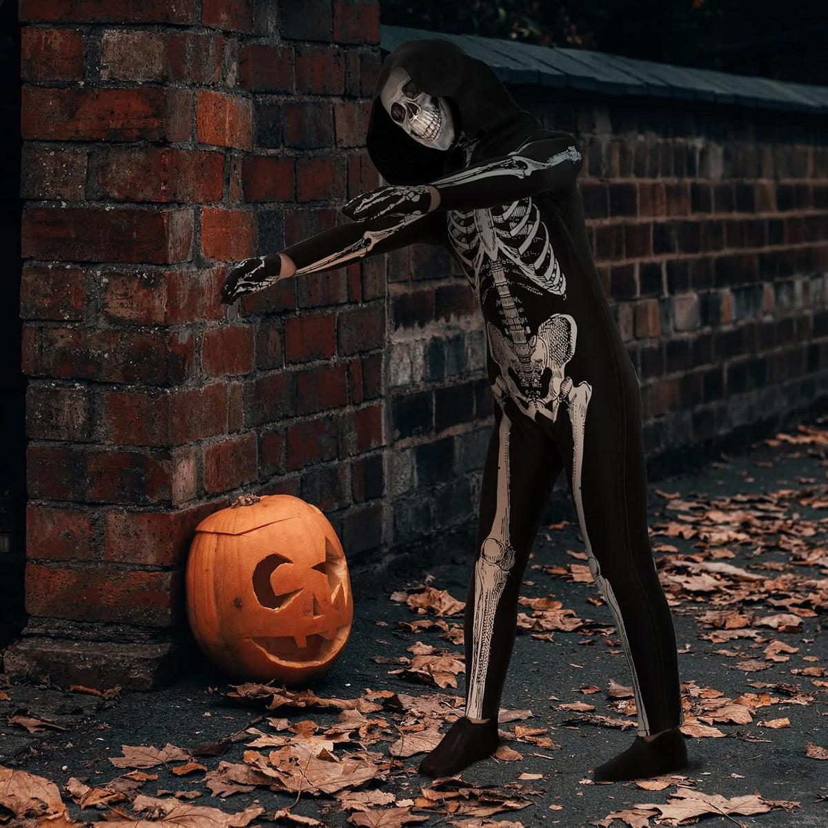 Cupohus' Unisex Jumpsuit - Scary Black and White Halloween Jumpsuit Costume