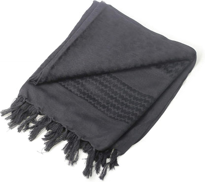 Luxns Military Shemagh Tactical Desert Scarf / 100% Cotton Keffiyeh Scarf Wrap for Men And Women