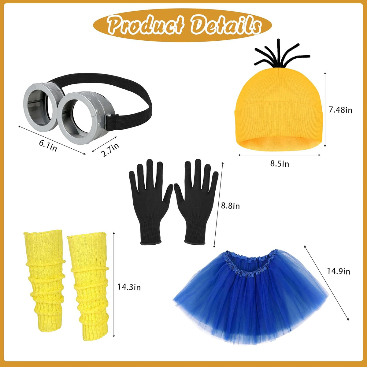 6 Pcs Women's Halloween Costume Accessories Set for Women