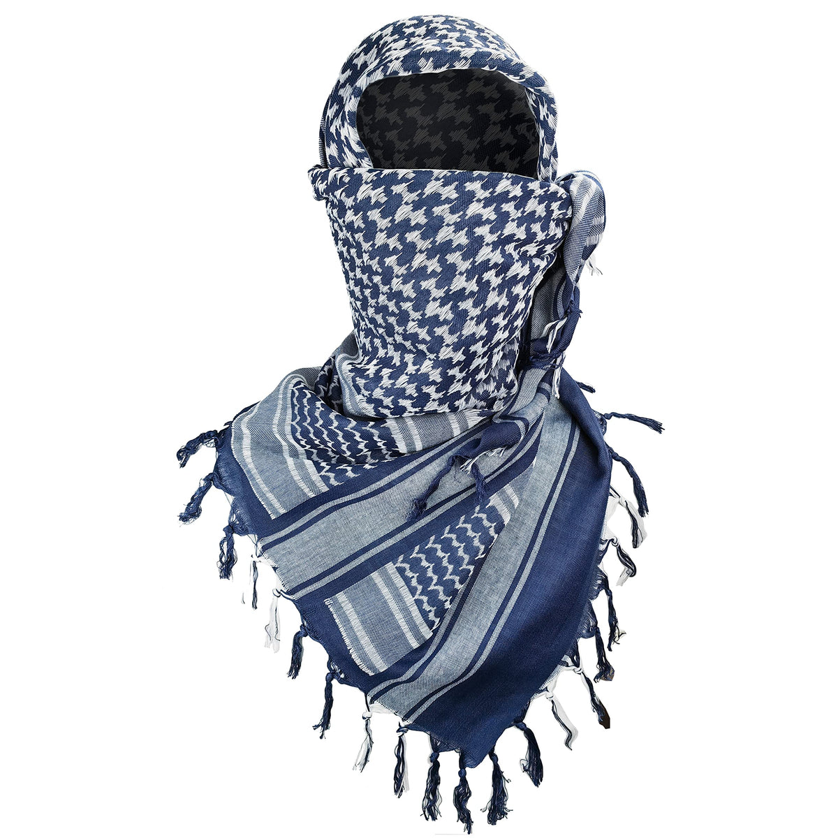 Luxns Military Shemagh Tactical Desert Scarf / 100% Cotton Keffiyeh Scarf Wrap for Men And Women