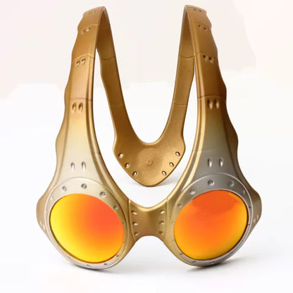 Futuristic Retro Alien Goggles Overhead Sunglasses