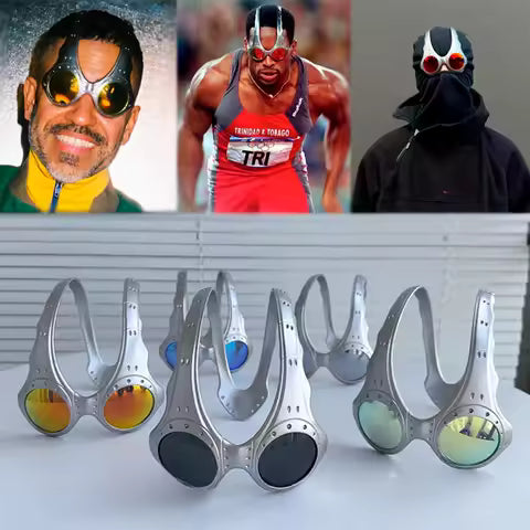 Futuristic Retro Alien Goggles Overhead Sunglasses