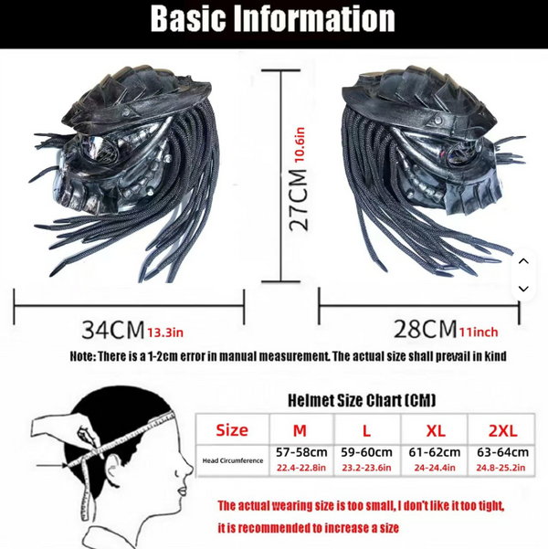 Phantom ProX Full Face Motorcycle Riding LED Helmet with Anti Fog and Laser Beam