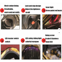 Phantom Full Face Motorcycle Riding LED Helmet with Anti Fog and Laser Beam