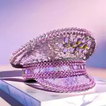 Steampunk Rhinestone Captain Hat (Multiple Styles)