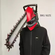 Horror Chainsaw Latex Mask – Full Head Cosplay Costume