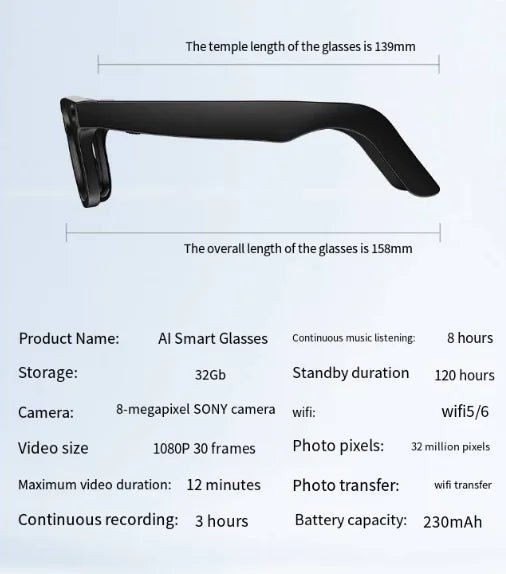 AI Camera Smart Glasses - InstaWOW Shop