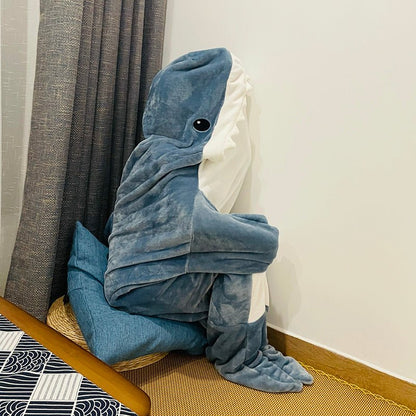 Cartoon Shark Sleeping Bag Pajamas Office Nap Shark Blanket Karakal High Quality Fabric Mermaid Shawl Blanket For Children - InstaWOW Shop