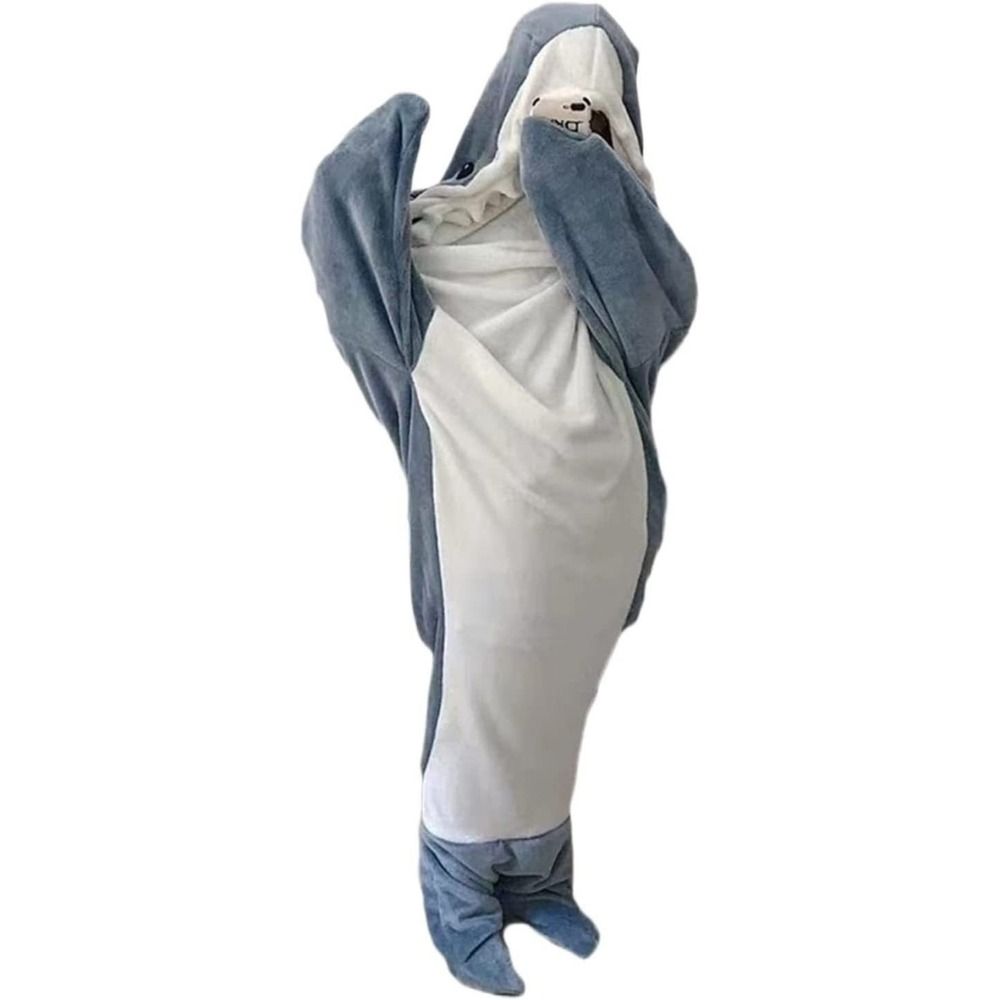 Cartoon Shark Sleeping Bag Pajamas Office Nap Shark Blanket Karakal High Quality Fabric Mermaid Shawl Blanket For Children - InstaWOW Shop