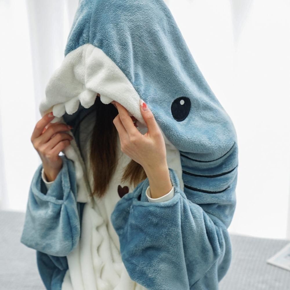 Cartoon Shark Sleeping Bag Pajamas Office Nap Shark Blanket Karakal High Quality Fabric Mermaid Shawl Blanket For Children - InstaWOW Shop