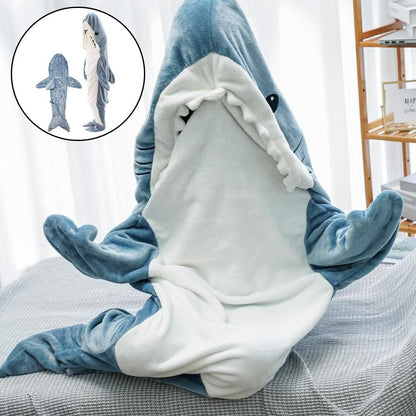 Cartoon Shark Sleeping Bag Pajamas Office Nap Shark Blanket Karakal High Quality Fabric Mermaid Shawl Blanket For Children - InstaWOW Shop