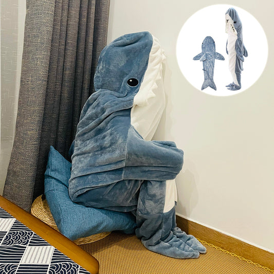 Cartoon Shark Sleeping Bag Pajamas Office Nap Shark Blanket Karakal High Quality Fabric Mermaid Shawl Blanket For Children - InstaWOW Shop