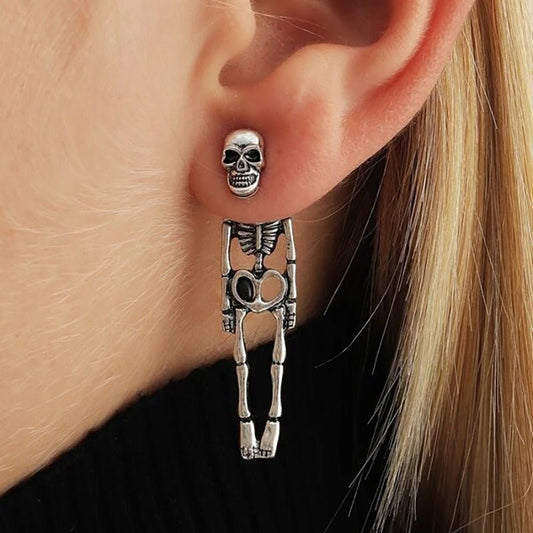 Halloween Skull Simulation Human Skeleton Detachable Stud Earrings - InstaWOW Shop