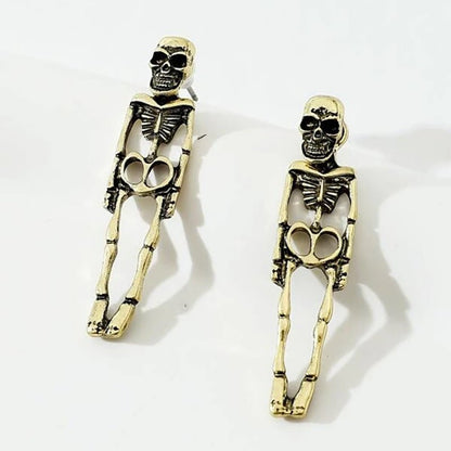 Halloween Skull Simulation Human Skeleton Detachable Stud Earrings - InstaWOW Shop