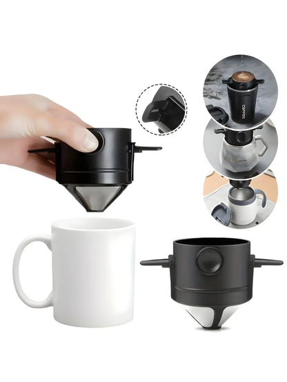 Foldable Stainless Steel Coffee Dripper Filter