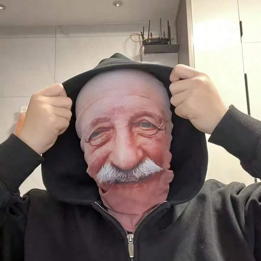 Ultra-Realistic Old Man Prank Mesh Mask