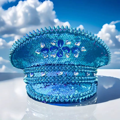 Steampunk Rhinestone Captain Hat (Multiple Styles)