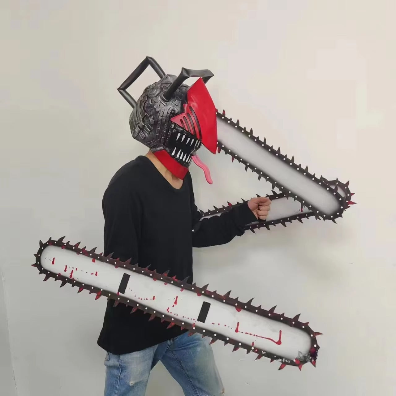 Horror Chainsaw Latex Mask – Full Head Cosplay Costume