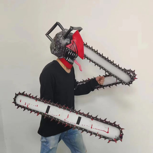 Horror Chainsaw Latex Mask – Full Head Cosplay Costume