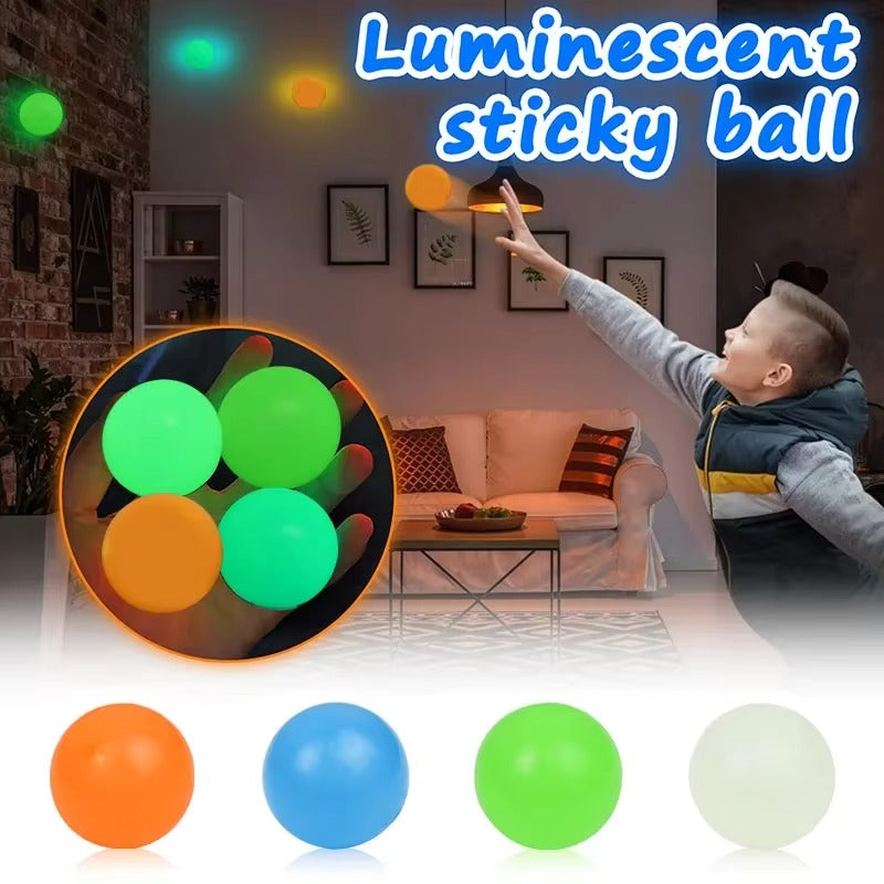 Luminous Sticky Target Ball – Glow Stress Relief Squeeze Toy