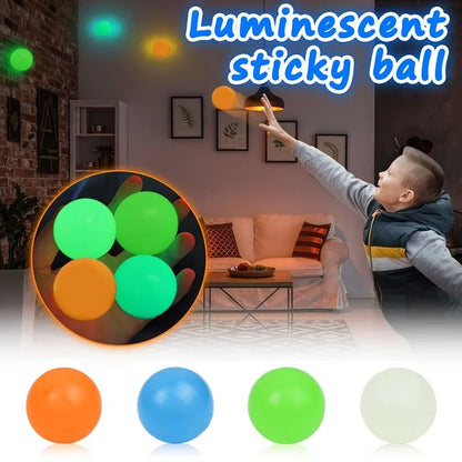Luminous Sticky Target Ball – Glow Stress Relief Squeeze Toy