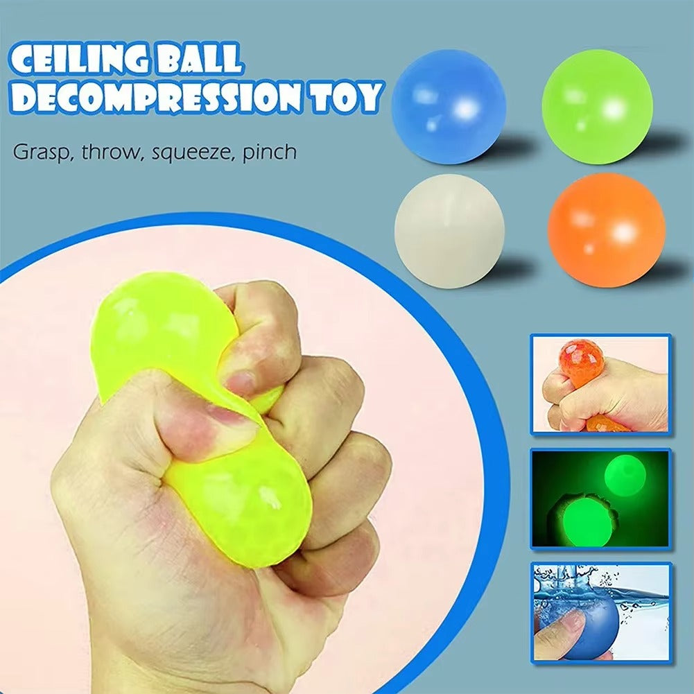 Luminous Sticky Target Ball – Glow Stress Relief Squeeze Toy