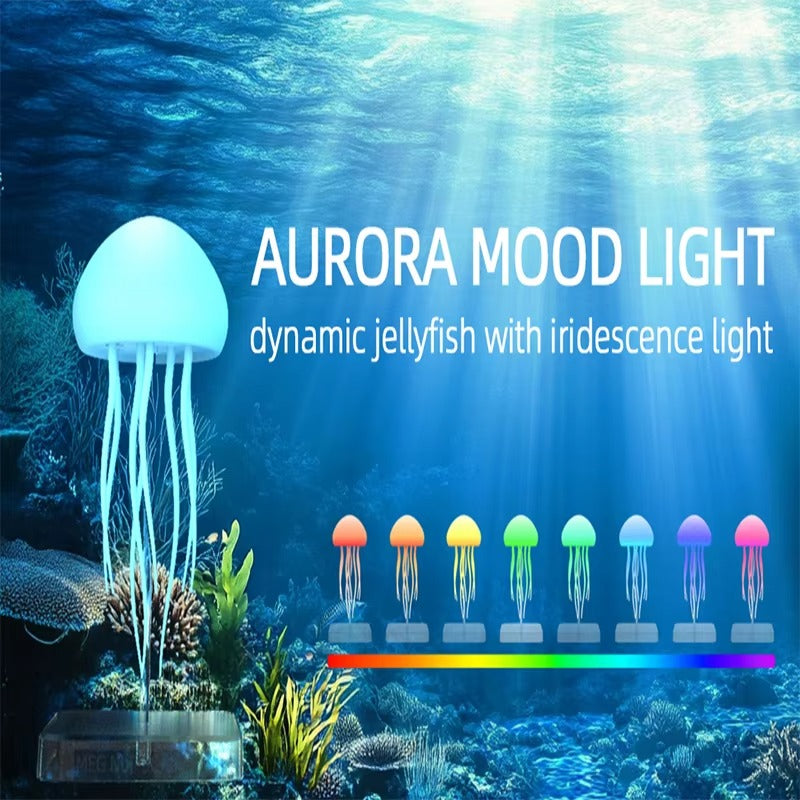 LED Jellyfish Lamp – RGB Color Changing Night Light with Remote Control