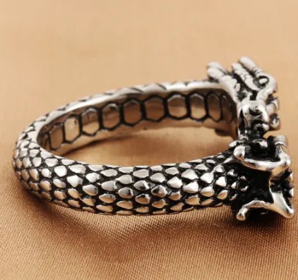 Titanium Steel Retro Chinese Dragon Ring - InstaWOW Shop