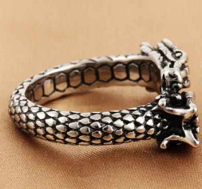 Titanium Steel Retro Chinese Dragon Ring - InstaWOW Shop