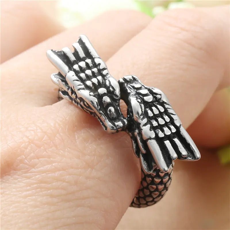Titanium Steel Retro Chinese Dragon Ring - InstaWOW Shop