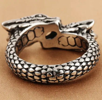 Titanium Steel Retro Chinese Dragon Ring - InstaWOW Shop